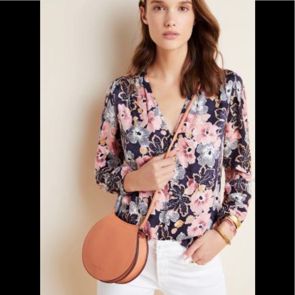 Rebecca Taylor Long Sleeve Jardin V-Neck Top